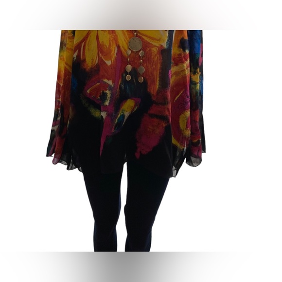 Chico’s L/XL ❤️ Stunning bright Tunic Chicos size 2 - Picture 8 of 16